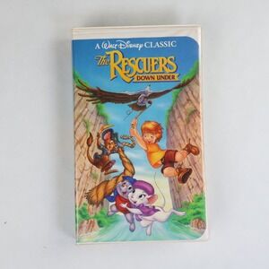 The Rescuers Down Under VHS Walt Disney Black Diamond Classic 1142 Clamshell